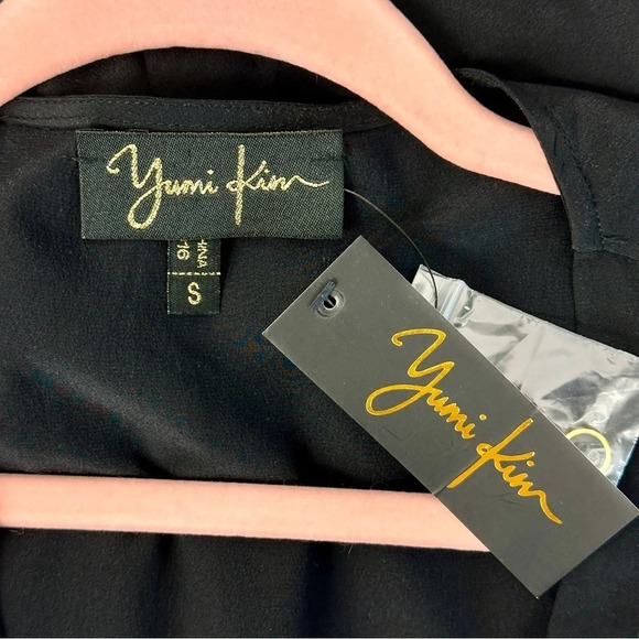 A Line Silk Black Wrap Dress Small WhimsiGoth Quiet Luxury Romantic Party - Picture 5 of 9